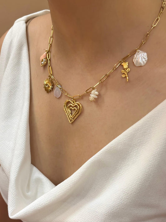 Heart & Halo Charm Necklace