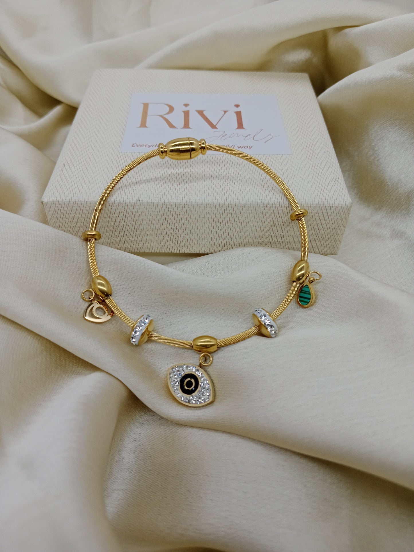 Zirconia Evil Eye Bracelet