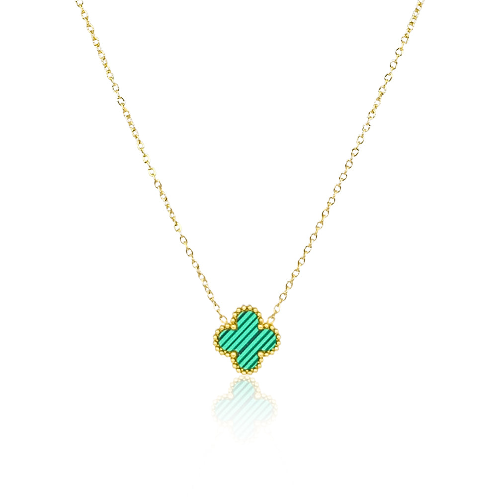 Clover Kiss Green Necklace