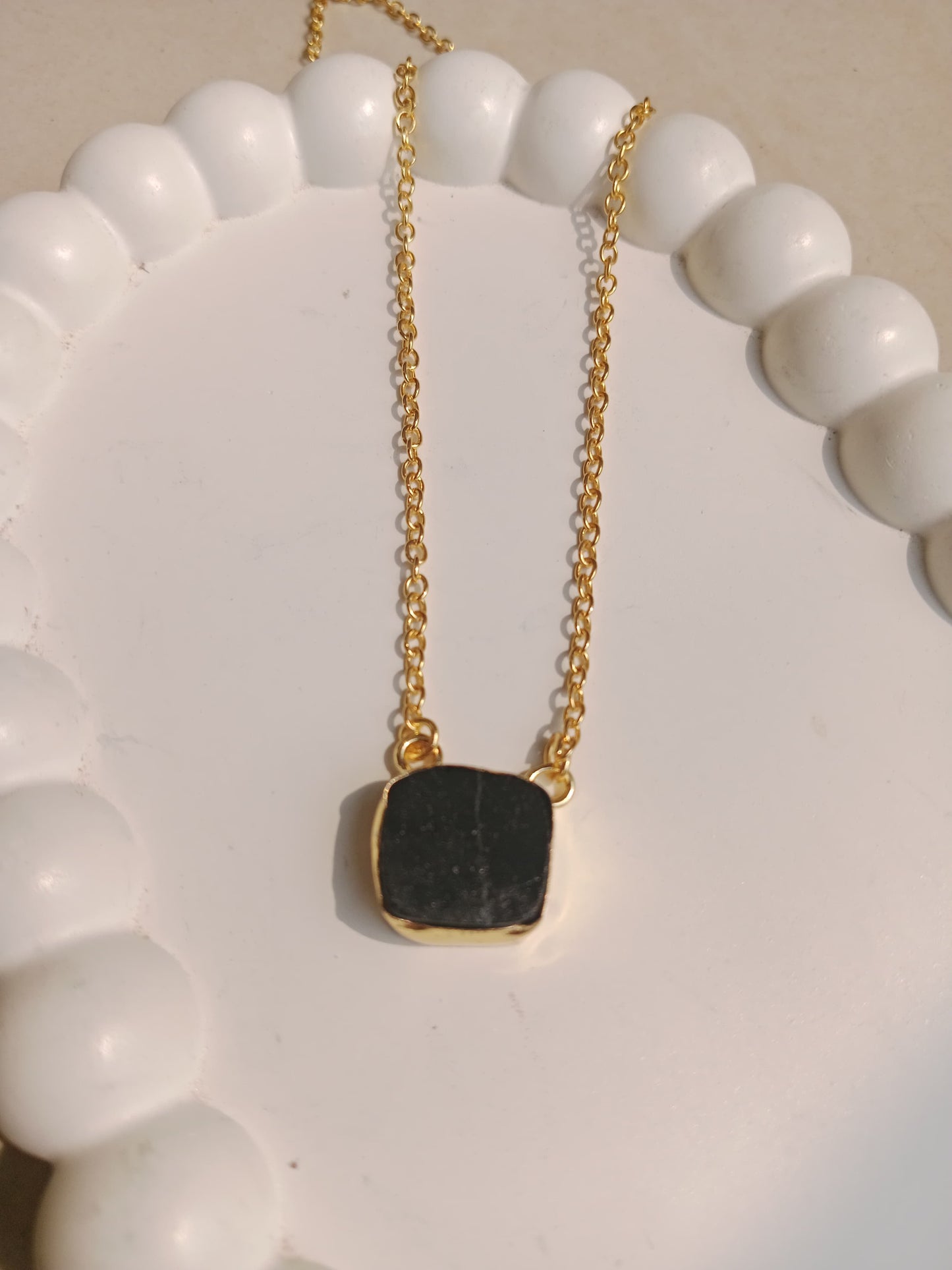Raw Black Tourmaline Necklace