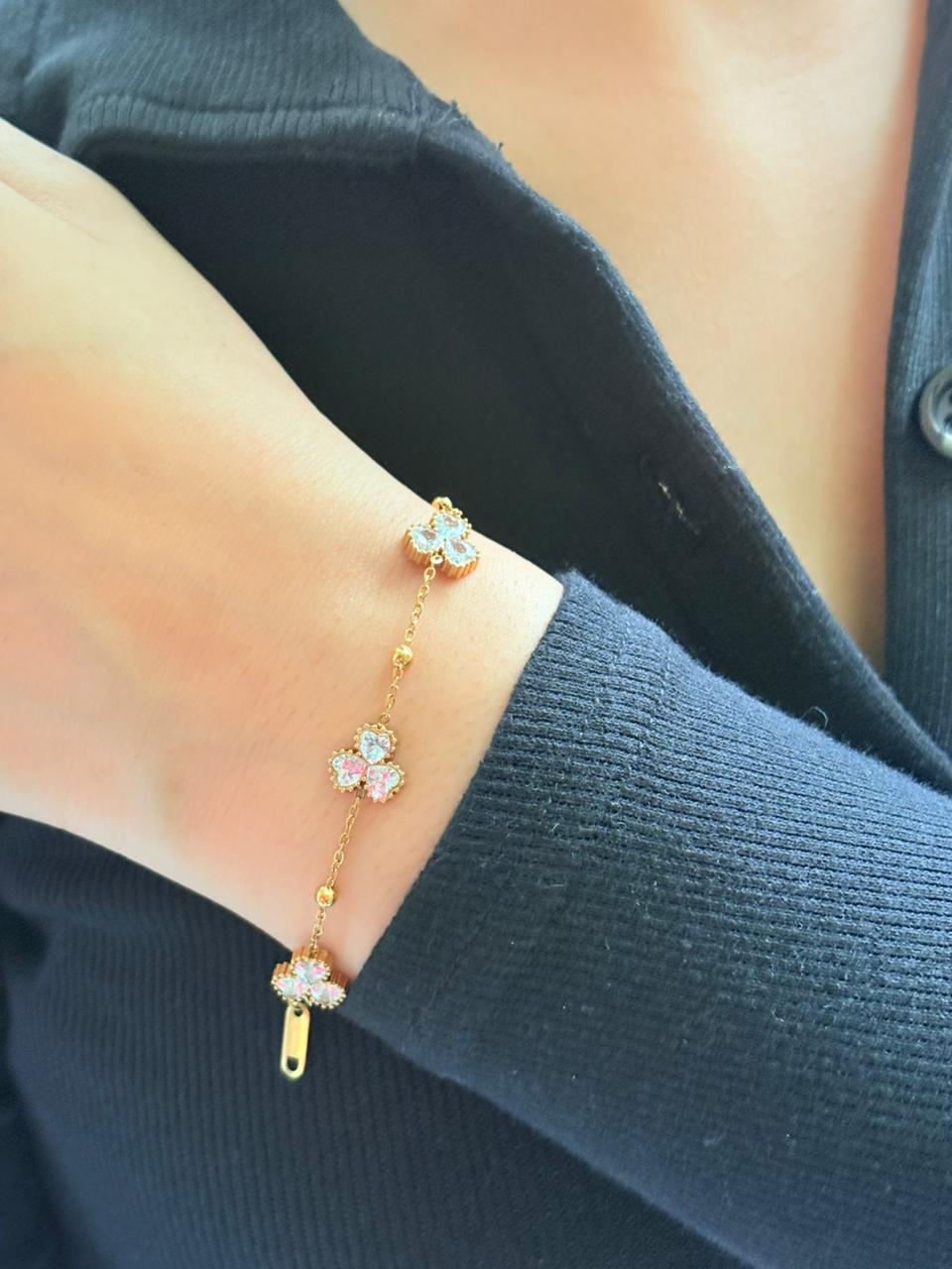 Crystal leaves Bracelet