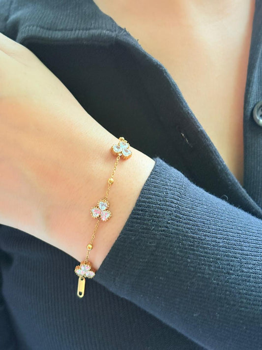 Crystal leaves Bracelet