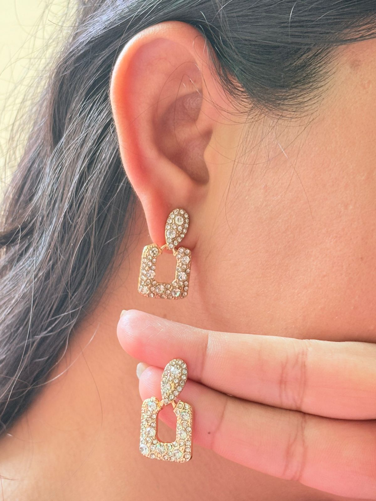 Radiant Square Drop Earring