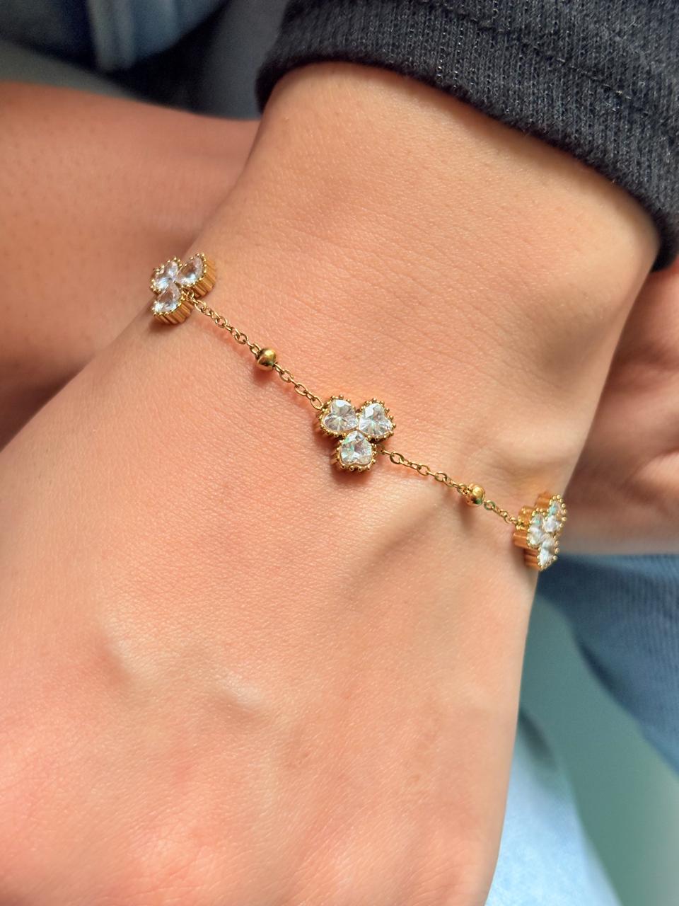 Crystal leaves Bracelet