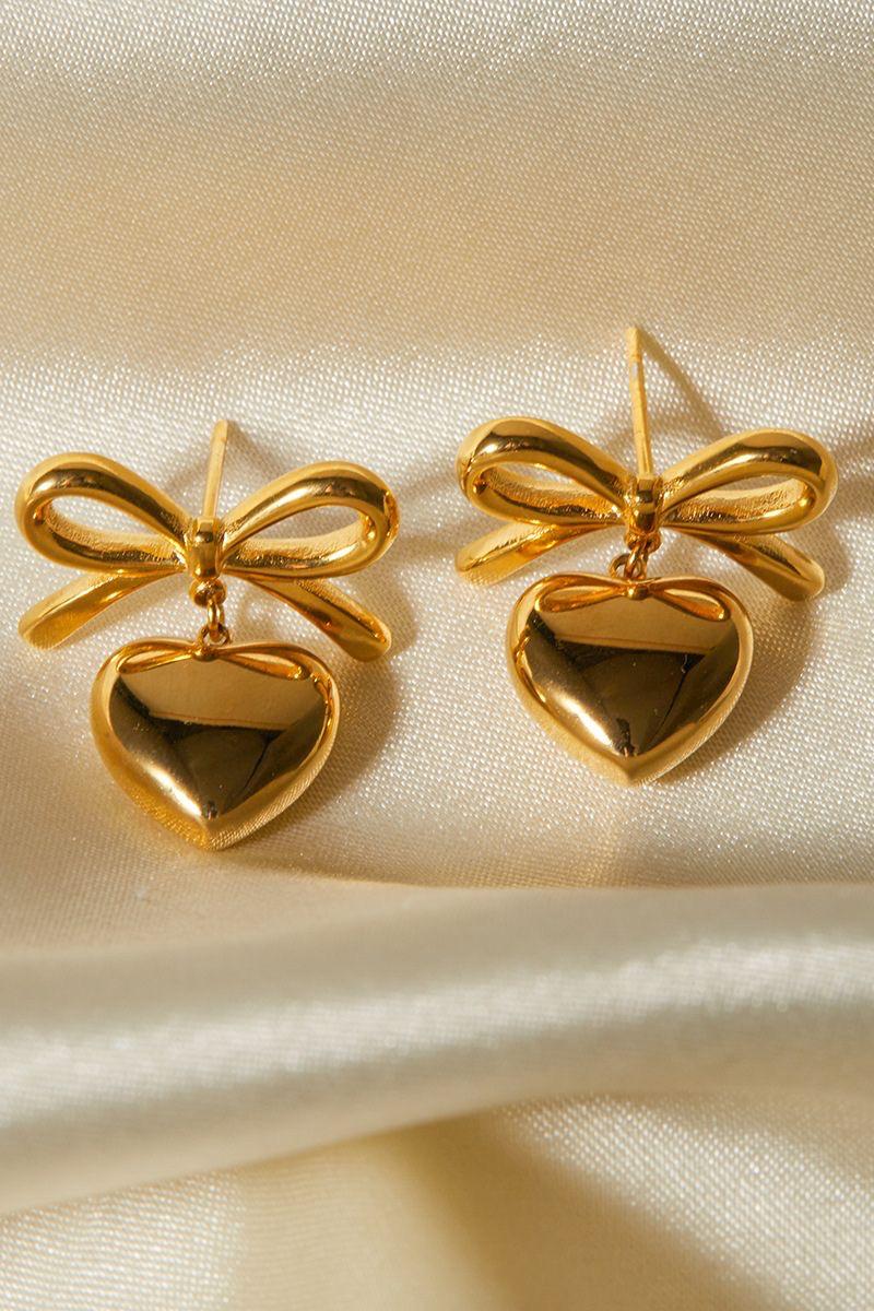 Heart & Bow Earring