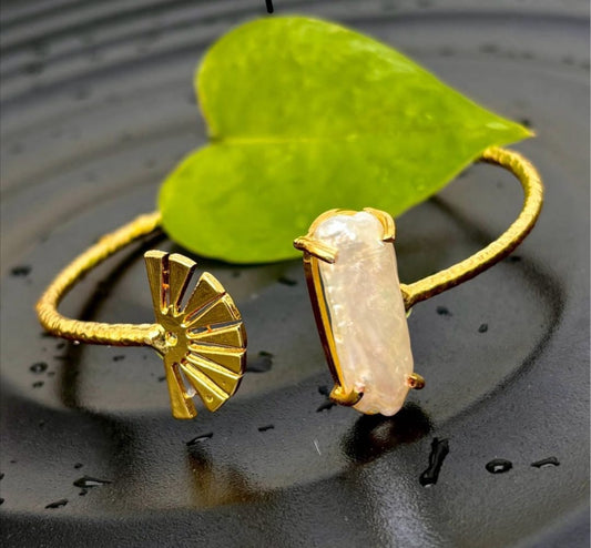 real pearl sunflare bracelet