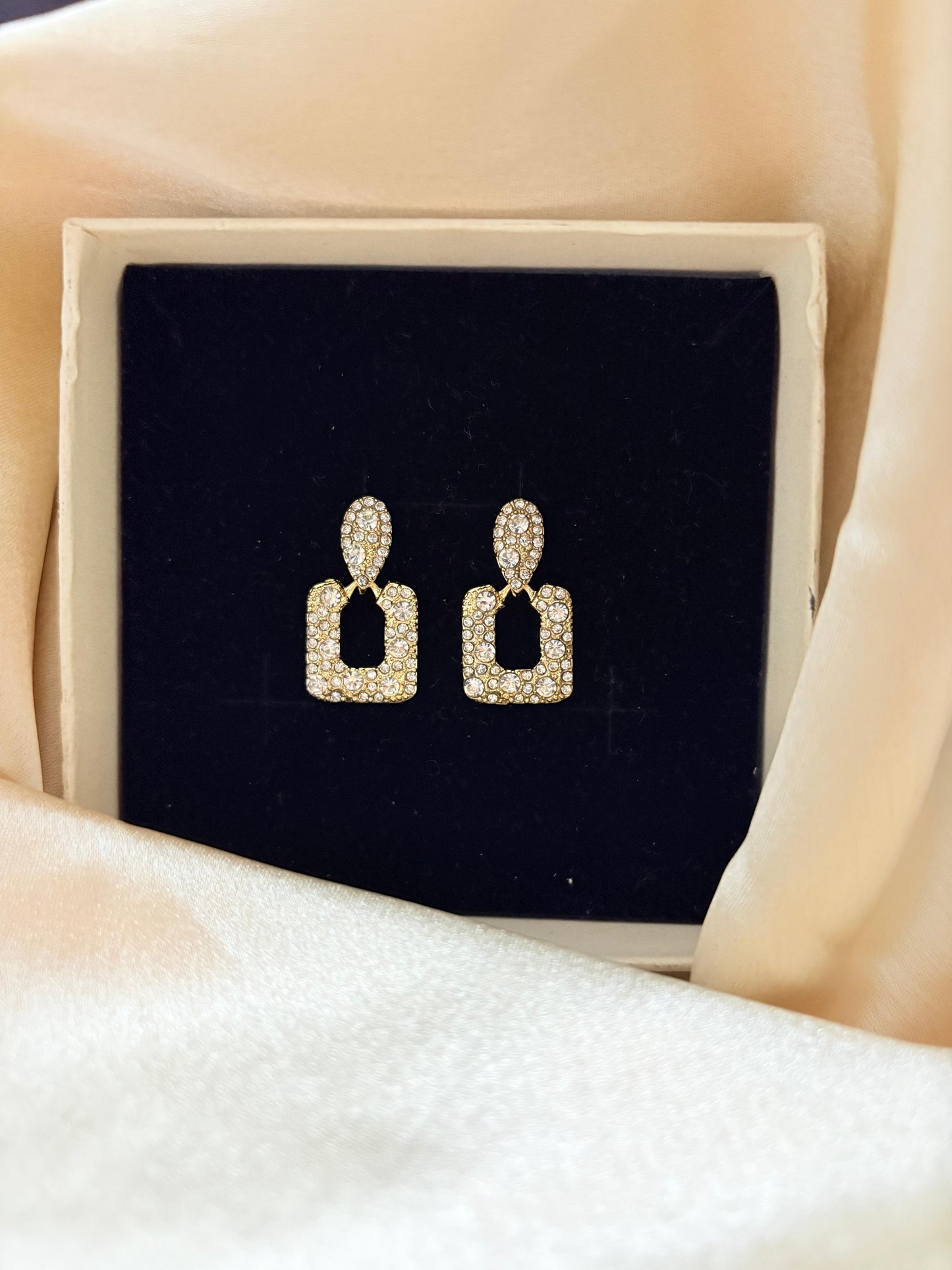 Radiant Square Drop Earring