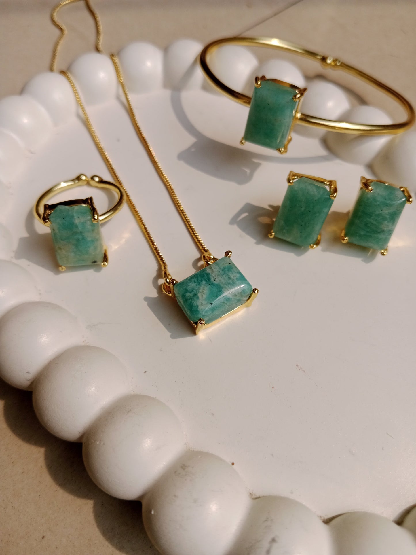 The Rivi Ensemble Amazonite Stone Set