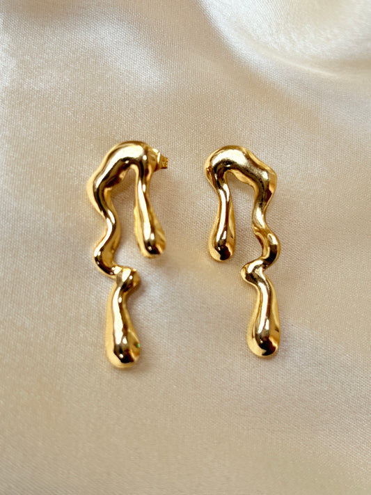Melting gold Earrings