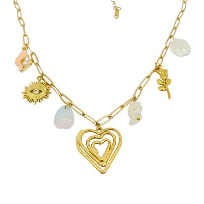 Heart & Halo Charm Necklace