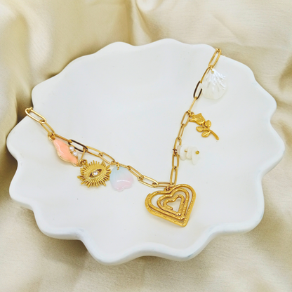 Heart & Halo Charm Necklace