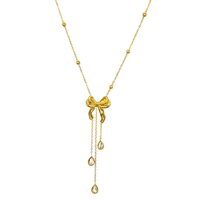 Gilded Bowdrop Necklace