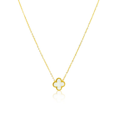 Clover Kiss White Necklace