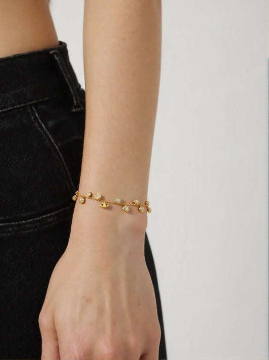 Rain Drop Evil Eye Bracelet
